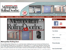 Tablet Screenshot of metropolitanrollingdoor.com
